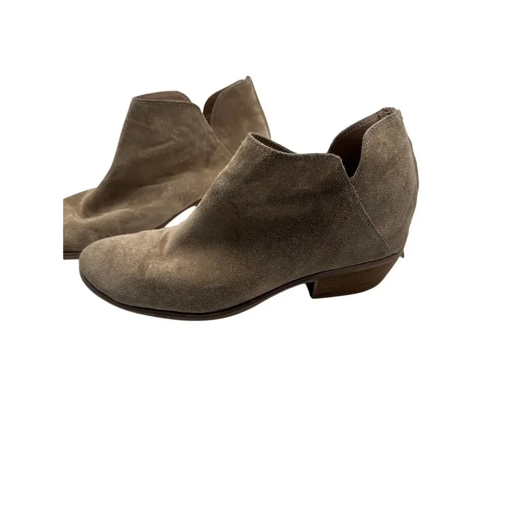 Brown Suede Booties Women's Size 10 - Picture 3 of 7